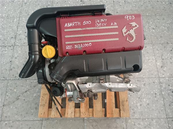 motor completo de abarth 500, 1.4 iny turbo, 135 cv, año 2014