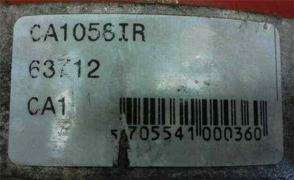 alternador volkswagen golf ii 1.6 turbodiesel (80 cv)