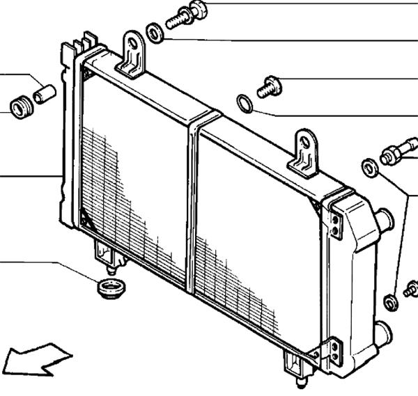 radiador citroen jumper furgón gran volumen (01.1994 >) 2.5 31 lh d ntz. 1400 [2,5 ltr.   63 kw diesel cat]