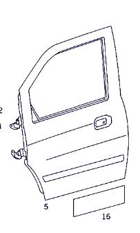 puerta delantera izquierda mercedes benz vito autobús (638) 108 d 2.3 (638.164)