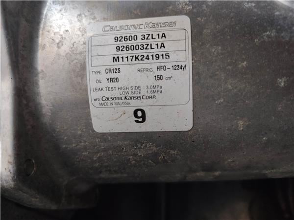 compresor aire acondicionado nissan juke i (f15e)(06.2010 >) 1.2 acenta [1,2 ltr.   85 kw 16v cat]
