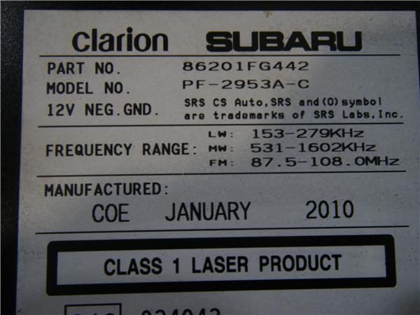 Radio / Cd Subaru Impreza 2.0 Rally