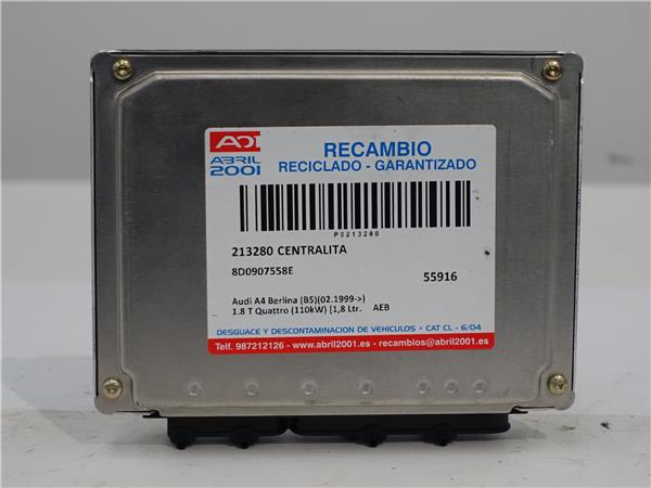 centralita audi a4 berlina (b5)(02.1999 >) 1.8 t quattro (110kw) [1,8 ltr.   110 kw 20v turbo]