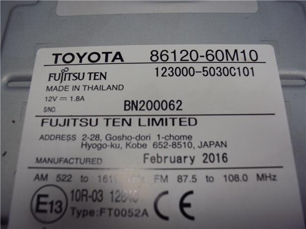 Radio / Cd Toyota Land Cruiser 2.8 GX