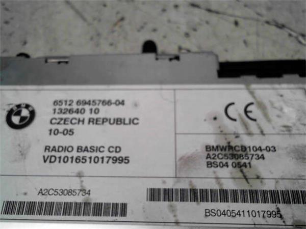 radio / cd bmw serie x3 (e83)(2004 >) 2.0d [2,0 ltr.   110 kw 16v diesel cat]