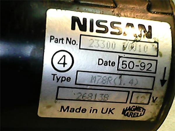motor arranque nissan primera hatchback (p10) 2.0 16v