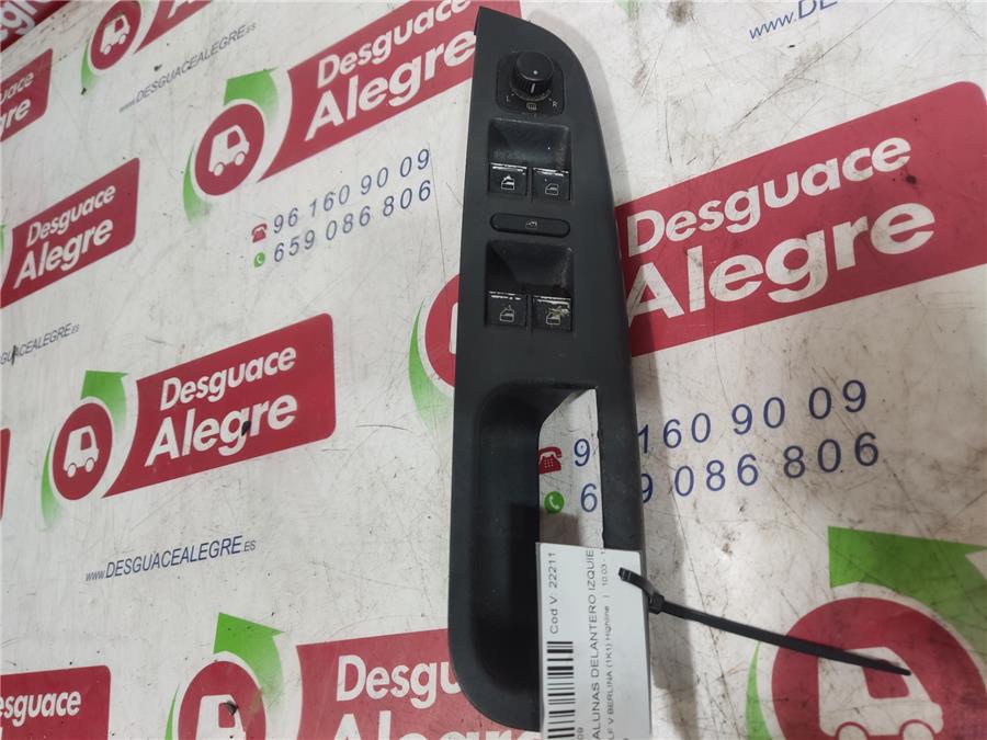 botonera puerta delantera izquierda volkswagen golf v (1k1)(10.2003) highline