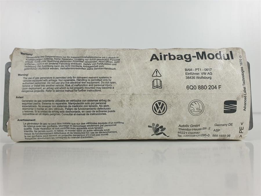 airbag salpicadero skoda fabia 1.9 tdi (131 cv)