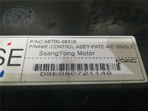 mandos climatizador ssangyong rexton 2.7 turbodiesel (160 cv)