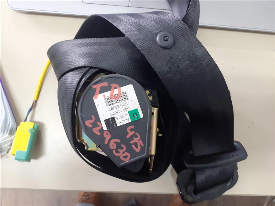 cinturon seguridad trasero derecho porsche cayenne (typ 9pa) m4800
