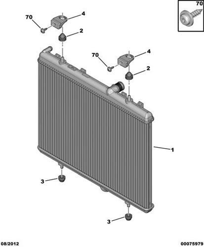 radiador citroen c4 picasso (2007 >) 1.6 sx [1,6 ltr.   88 kw 16v]