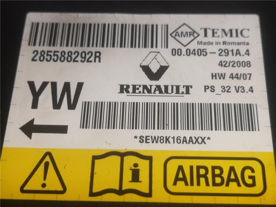 centralita airbag renault megane iii berlina 5 p 1.5 dci d fap (106 cv)