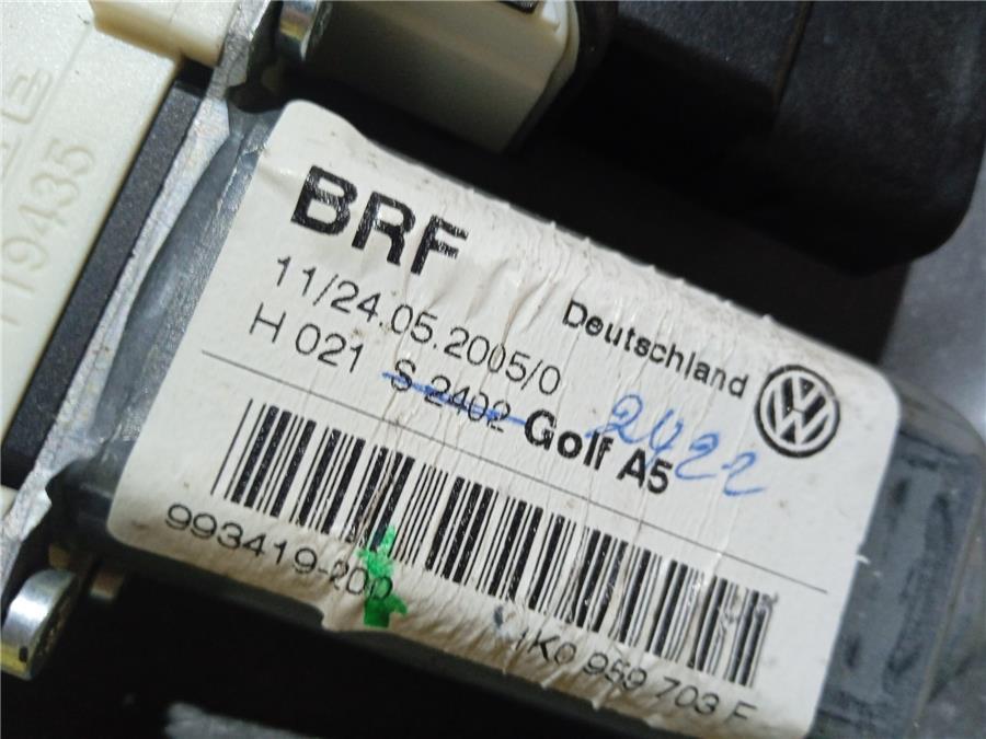 elevalunas electrico trasero izquierdo volkswagen golf v berlina 1.9 tdi (105 cv)