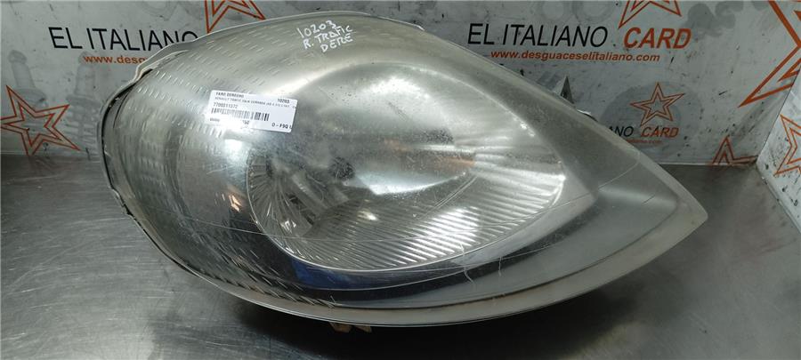 faro delantero derecho renault trafic ii furgón l1h1   caja cerrada, corto