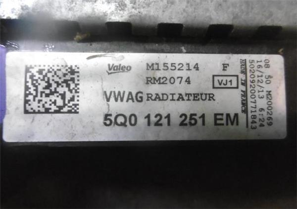 radiador agua seat leon sc (5f5)(01.2013 >) 1.4 fr [1,4 ltr.   110 kw 16v tsi act]