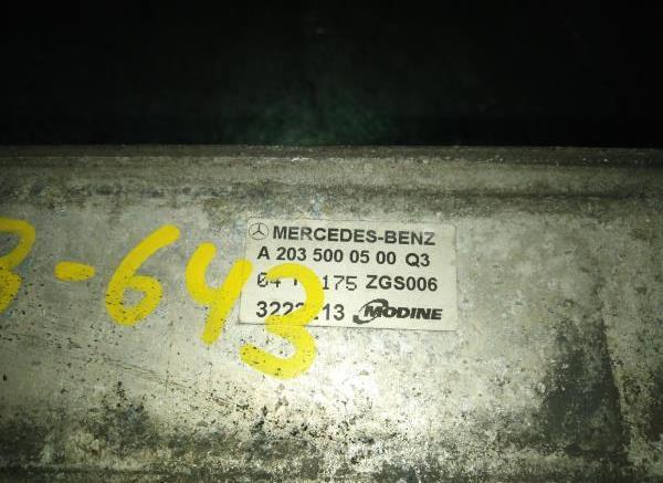 intercooler mercedes benz clase c (bm 203) berlina (02.2000 >) 1.8 180 compressor (203.046) [1,8 ltr.   105 kw cat]