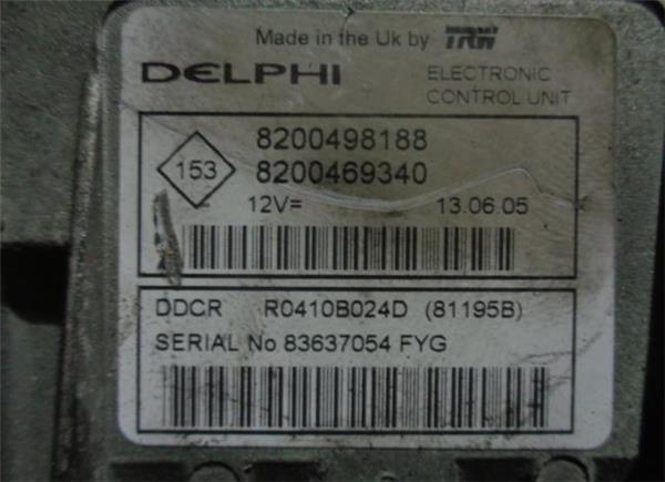 centralita renault megane ii berlina 5p (10.2002 >) 1.5 authentique [1,5 ltr.   74 kw dci diesel]