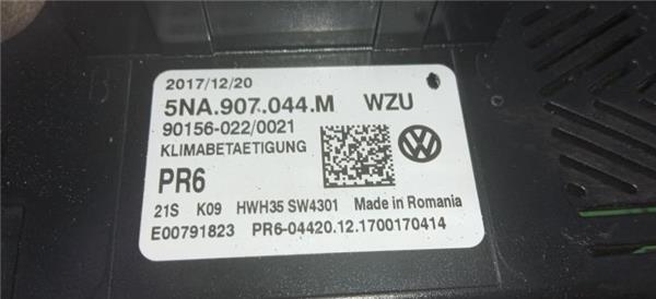 mandos climatizador volkswagen tiguan (ad1)(01.2016 >) 2.0 advance 4motion bmt [2,0 ltr.   110 kw tdi]