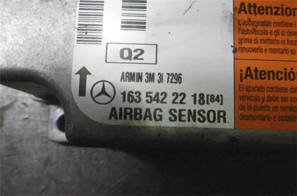 centralita airbag mercedes benz clase m (bm 163)(09.1997 >) 4.0 400 cdi (163.128) [4,0 ltr.   184 kw cdi 32v cat]