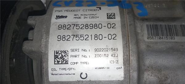 compresor aire acondicionado peugeot 308 sw (02.2014 >) 2.0 active [2,0 ltr.   110 kw blue hdi fap]