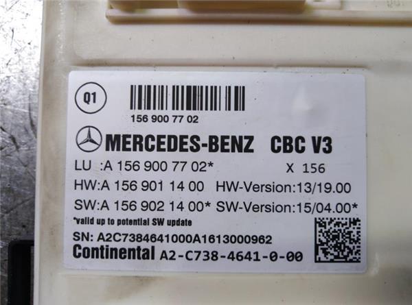 caja reles mercedes benz clase cla (bm 117)(03.2013 >) 1.8 cla 200 cdi (117.301) [1,8 ltr.   100 kw cdi cat]