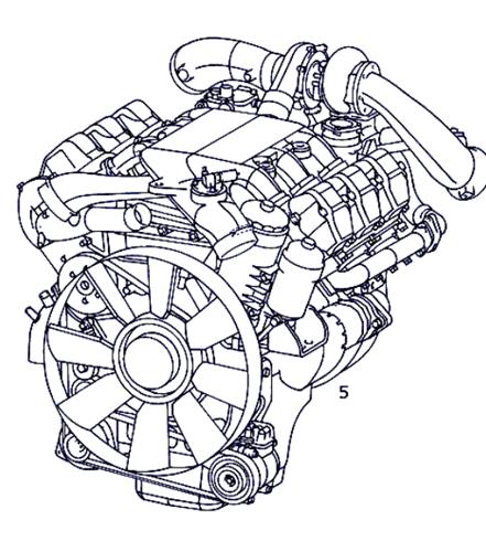 despiece motor mercedes benz actros 6 cil. 4 ejes bm 950/2/3 (1996 >) 4143  (8x8/4)  om 501 la [12,0 ltr.   315 kw v6 diesel (om 501 la)]