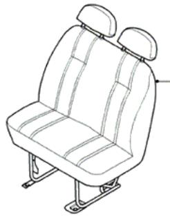 asiento delantero derecho ford transit bus (fy)(2000 >) 2.4 ft 350 l bus 16 plazas [2,4 ltr.   101 kw tdci]