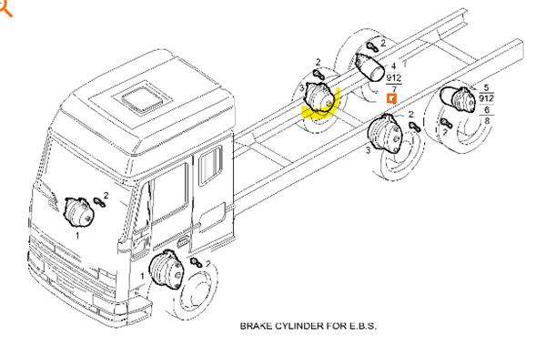 cilindro de freno de resorte eje portador izquierdo iveco stralis ad 440s45, at 440s45