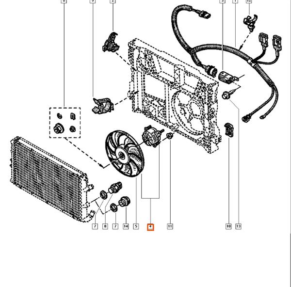 ventilador radiador aire acondicionado renault master ii caja/chasis (ed/hd/ud) 2.2 dci 90