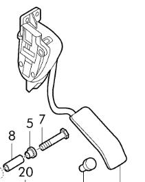 pedal acelerador volkswagen golf iv variant (1j5)(1999 >) 1.9 highline 4motion [1,9 ltr.   85 kw tdi]