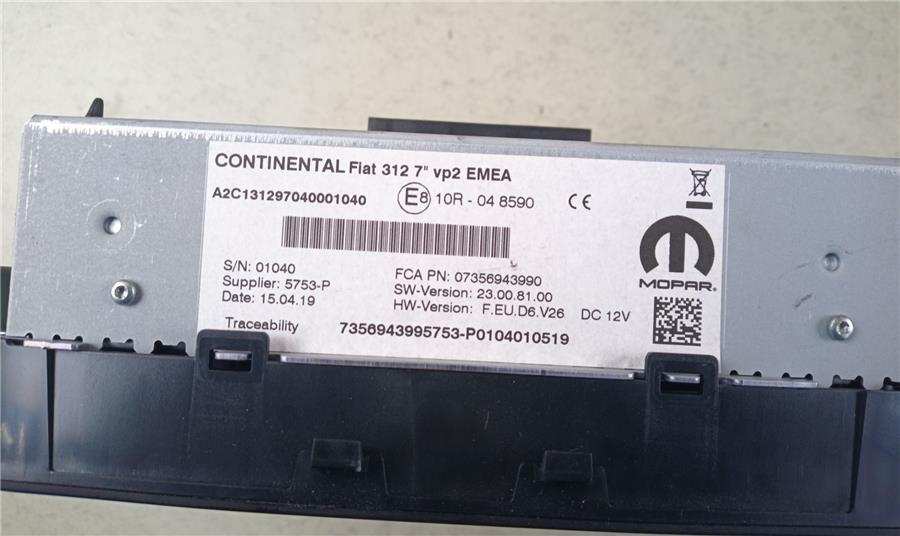 Navegador FIAT 500 CABRIO 120