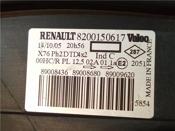 Faro Delantero Derecho Renault I 1.5