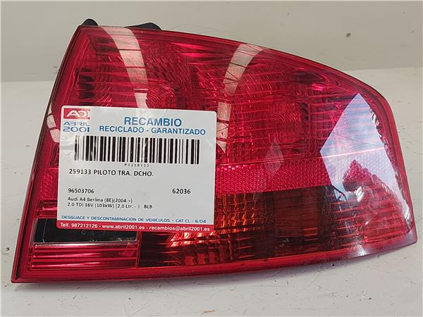 piloto trasero derecho audi a4 berlina 8e 200