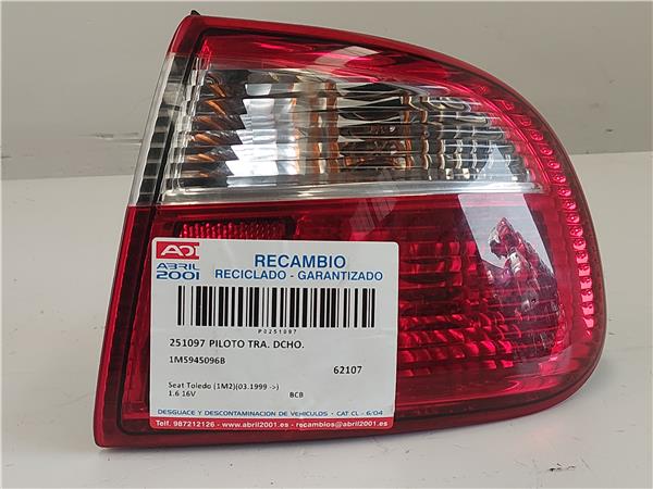 piloto trasero derecho seat toledo (1m2)(03.1999 >) 1.6 16v