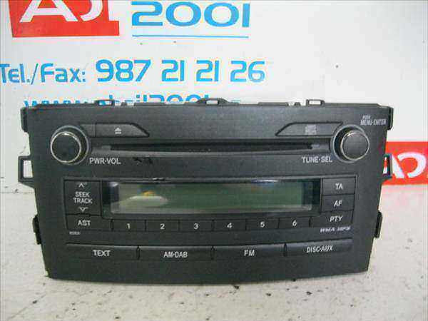 radio / cd toyota auris (e15)(10.2006 >) 1.4 d 4d