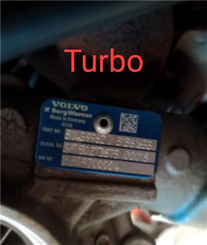 turbo volvo xc60 (2008 >) 2.0 momentum 2wd [2,0 ltr.   149 kw turbo cat]