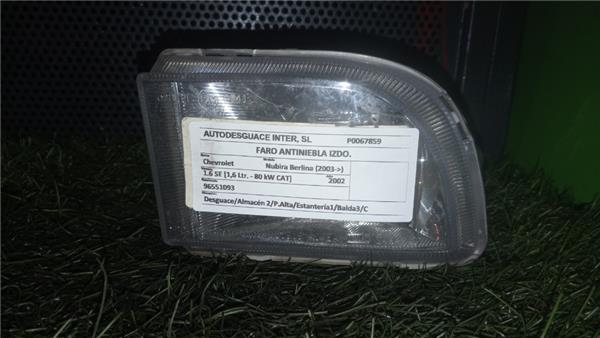 faro antiniebla izquierdo chevrolet nubira berlina (2005 >) 1.6 se [1,6 ltr.   80 kw cat]