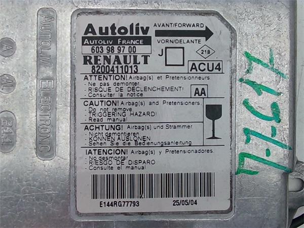 centralita airbag renault scenic ii (jm)(2003 >) 1.5 authentique [1,5 ltr.   60 kw dci diesel]