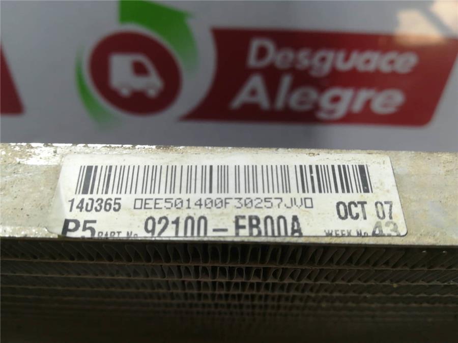 radiador aire acondicionado nissan navara pickup (d40m) double cab le 4x4