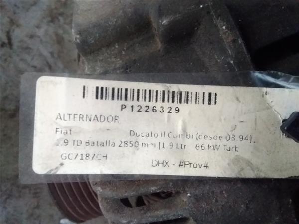 alternador fiat ducato ii combi (03.1994 >) 1.9  td      batalla 2850 mm [1,9 ltr.   66 kw turbodiesel]