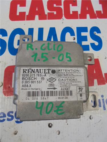 centralita airbag renault clio ii fase ii (b/cb0)(2001 >) 1.5 authentique [1,5 ltr.   50 kw dci diesel]