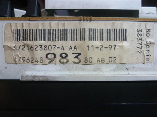 cuadro instrumentos citroen xantia berlina (1993 >) 1.9 td sensation [1,9 ltr.   68 kw turbodiesel (dhx, d8b / xud9te)]