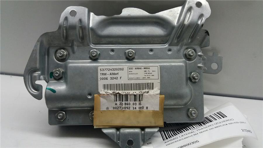 airbag lateral trasero izquierdo mercedes clase s (w220) berlina 613960