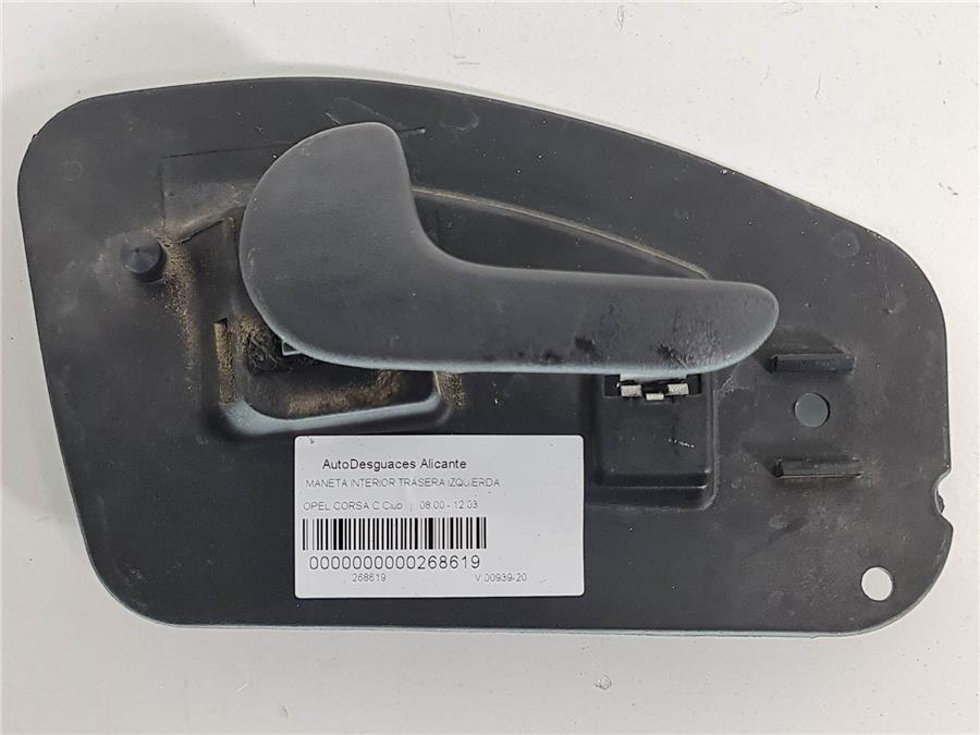 manilla interior puerta trasera izquierda opel corsa c 5p club 1.2 16v