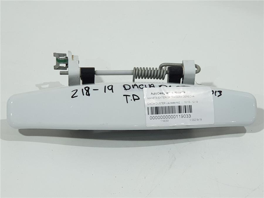 maneta exterior trasera derecha dacia duster laureate dci 110