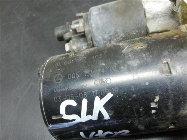 motor arranque mercedes benz slk (bm 170) roadster (04.1996 >) 2.0 200 compressor (170.444) [2,0 ltr.   120 kw compresor cat]