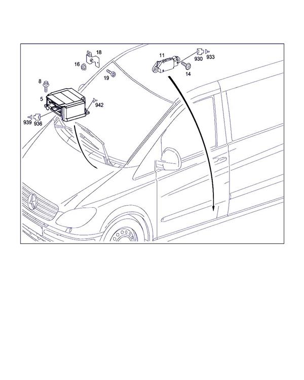 centralita airbag mercedes benz vito / mixto furgón 109 cdi (639.601, 639.603, 639.605) 95cv 2148cc