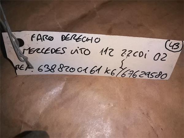 Faro Delantero Derecho Mercedes-Benz