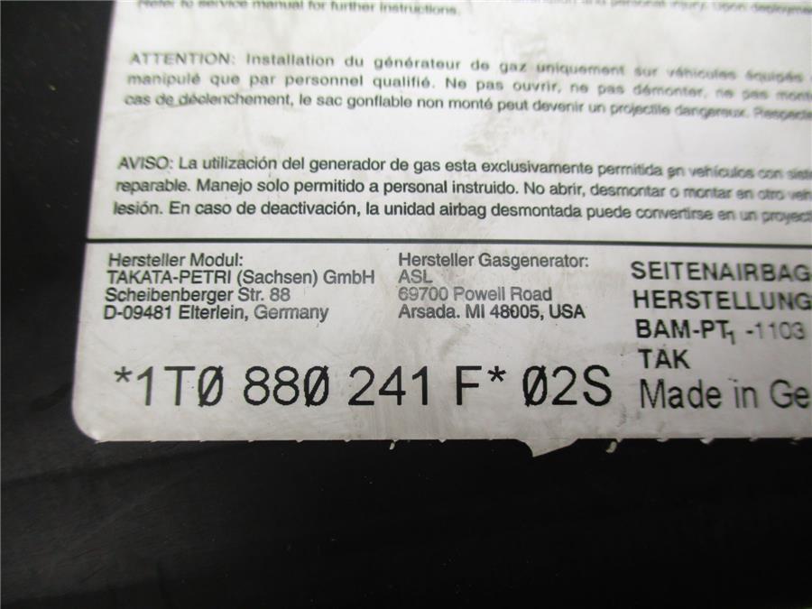 Airbag Lateral Delantero Izquierdo