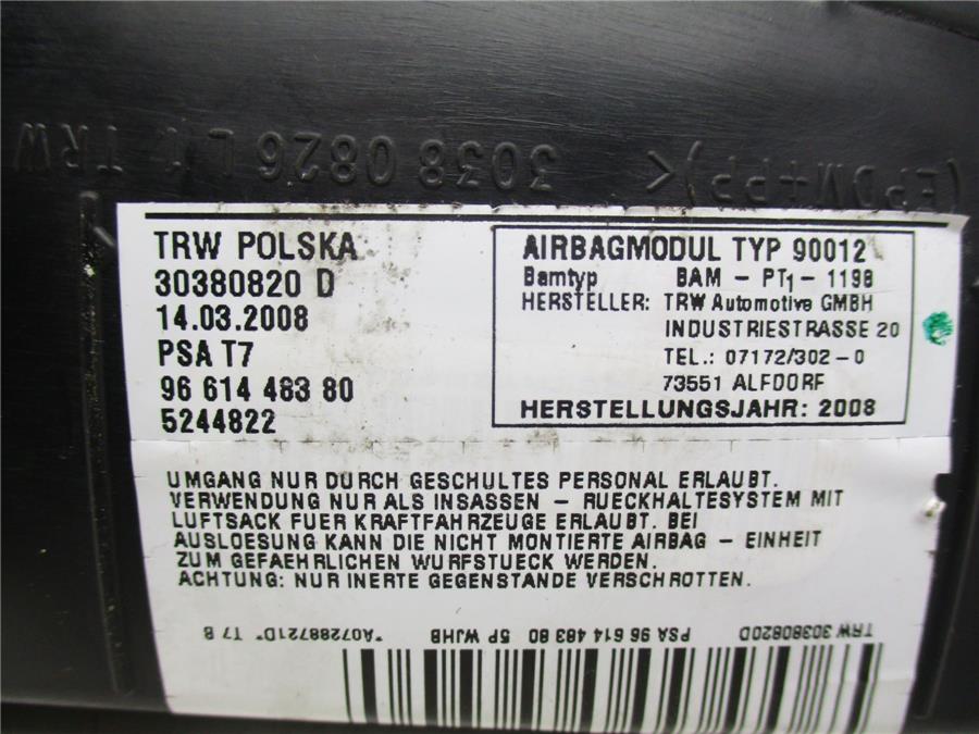 Airbag Lateral Delantero Izquierdo